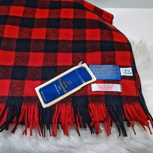 NWT Vintage Pendleton Wool Scarf Buffalo Plaid
